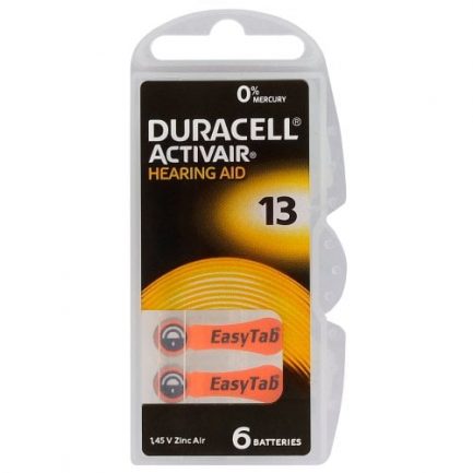 Батарейки для слухового аппарата Duracell Activair №13 (Германия)