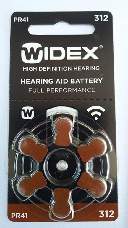 Батарейки для слуховых аппаратов WIDEX (zinc-air) №312