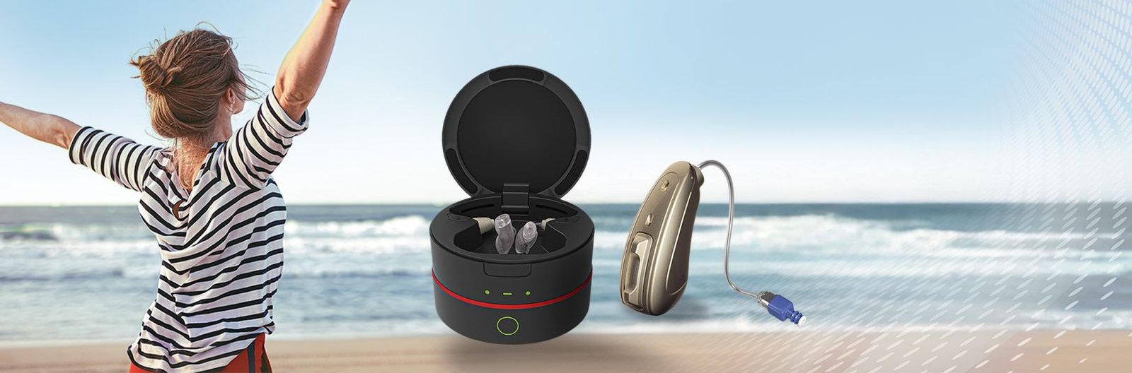 Слуховий апарат Audifon Risa R Li-ion на акумуляторі, преміум рівня, з вбудованим Bluetooth® сумісним зі смартфонами iOS та Android!